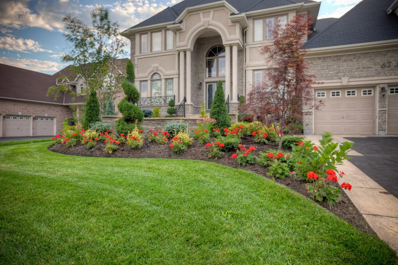 Front walkway landscaping