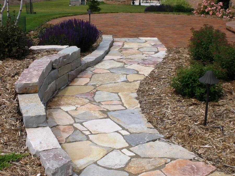 Walkway stone diy build walkways landscaping backyard step patios make guide path patio bay green back nursery Stone and paver walkway