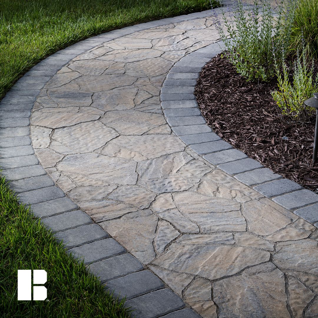 Walkway pavers pathway landscaping pathways yard paver board stepping brick mosaic Paver walkway