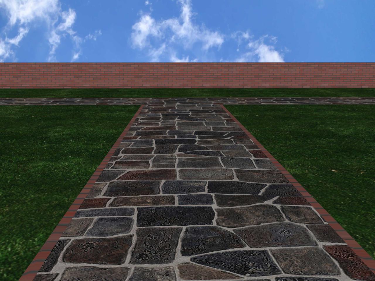 Flagstone walkway designs