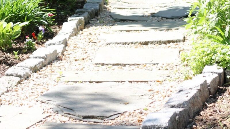 Laying a flagstone path