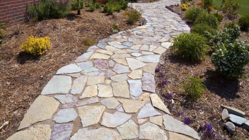 Installing a flagstone path