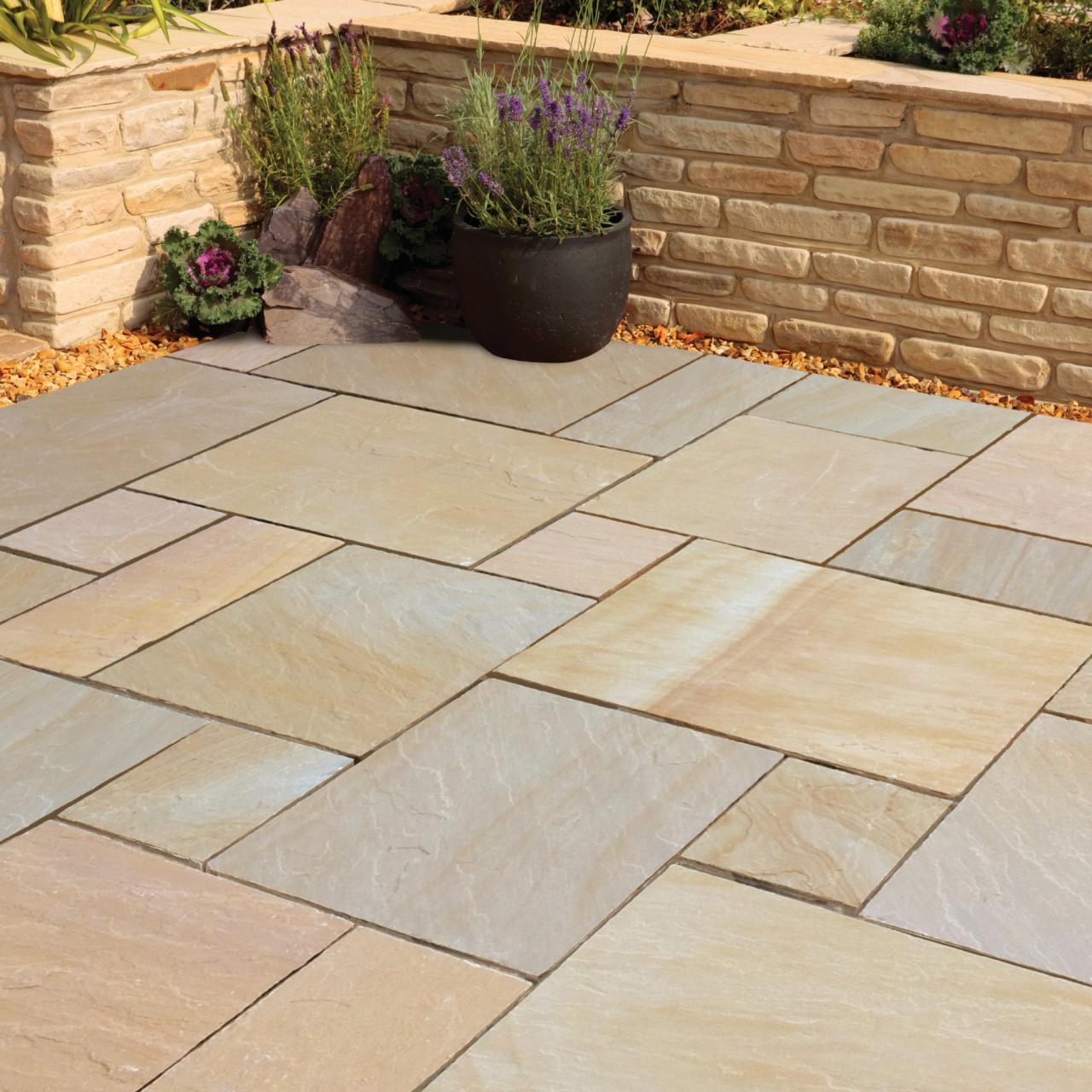 Limestone walkway pavers
