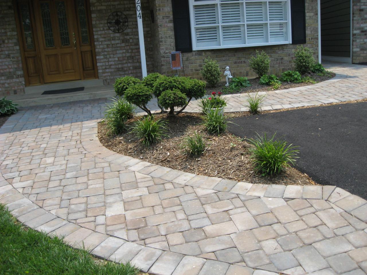 Paver stone walkway ideas