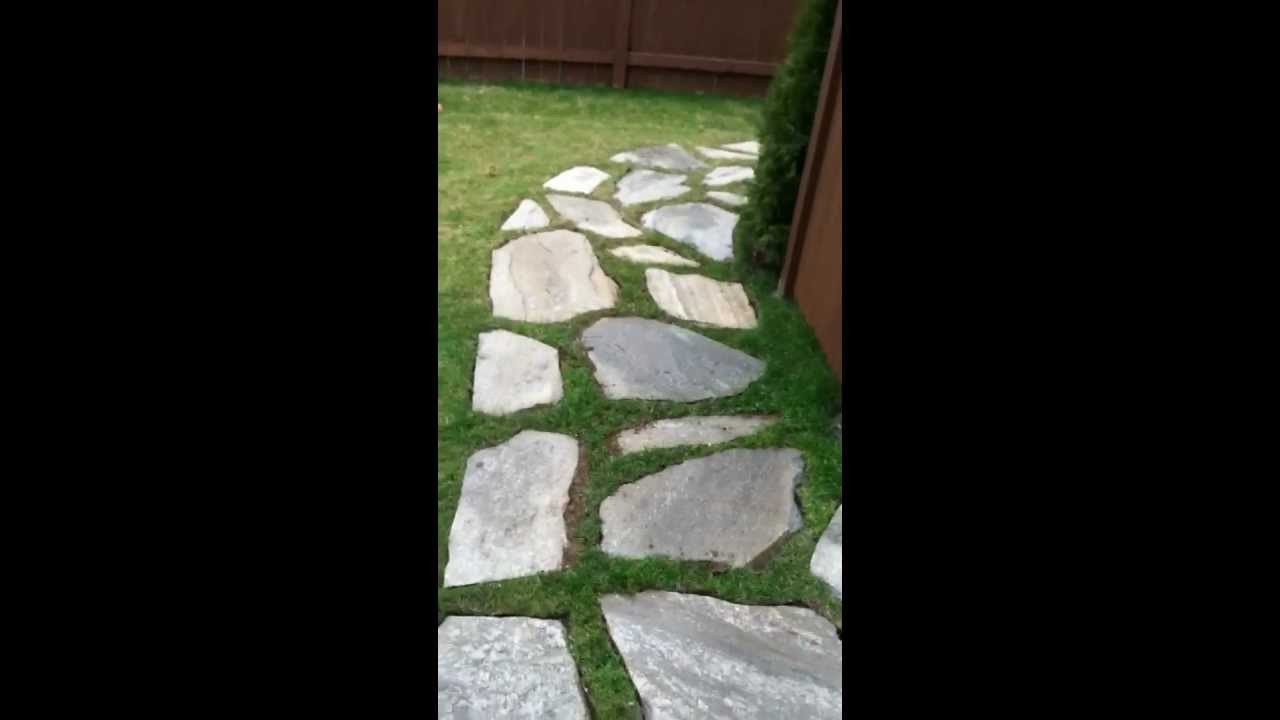 Laying a flagstone path