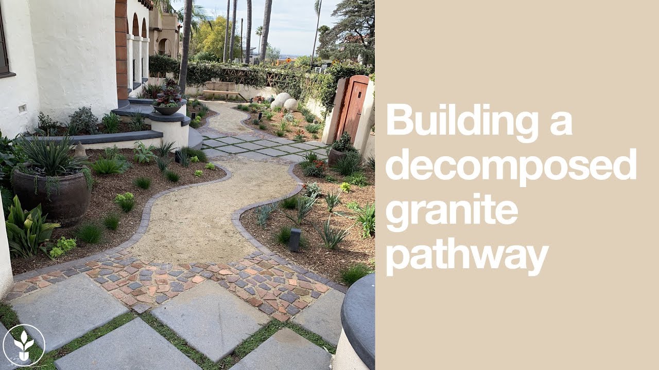 Granite decomposed walkway landscaping landscape drought tolerant florida backyard Granite decomposed walkway landscaping landscape drought tolerant florida backyard